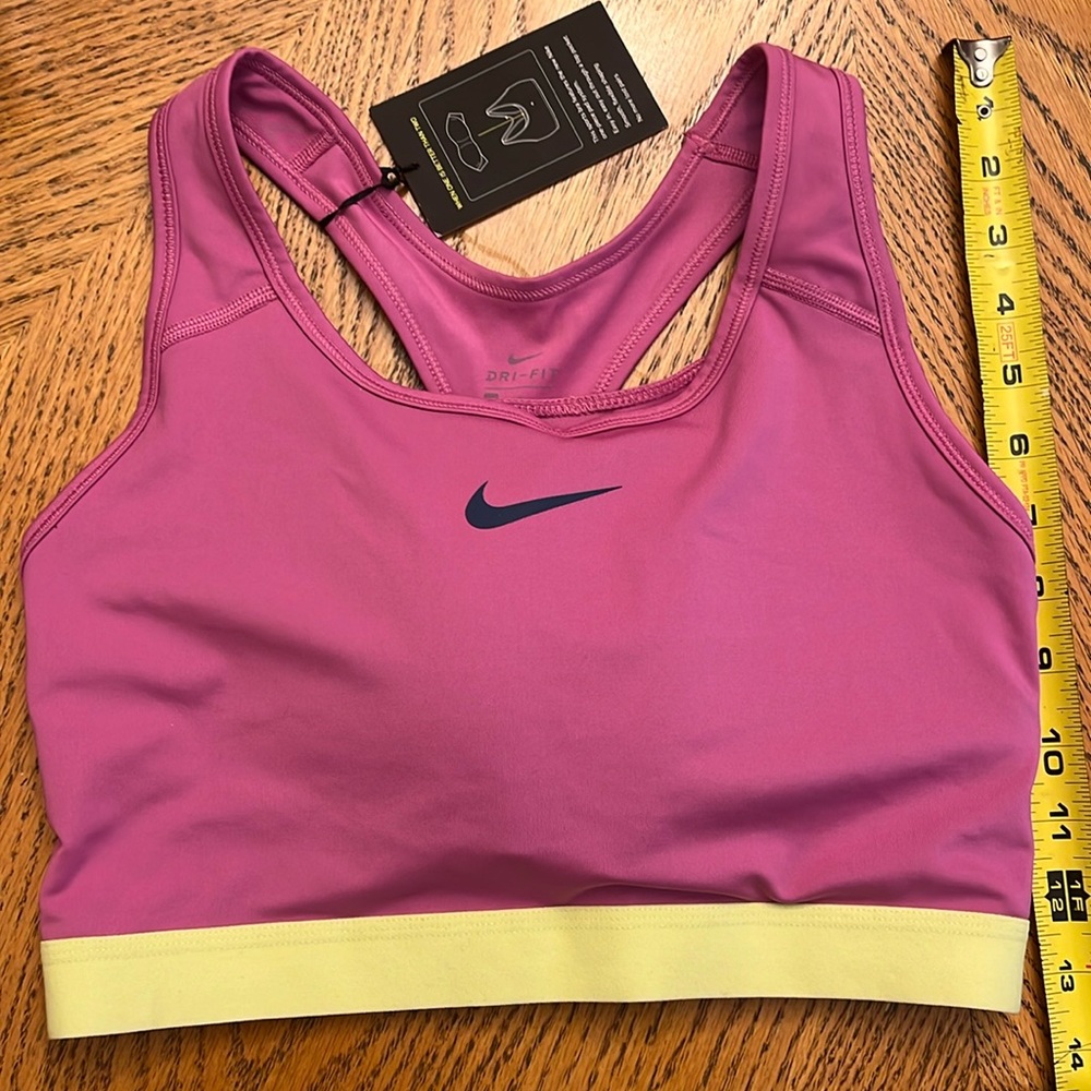 NWT NEVER WORN Pro Padded Sports Bra Vivid purple and yellow